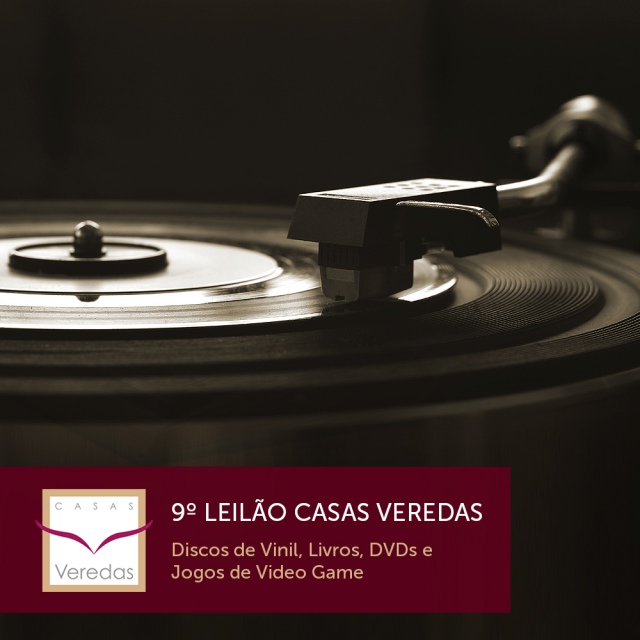 9º Leilão Casas Veredas: Discos de Vinil, Livros, DVDs e Jogos de Video Game