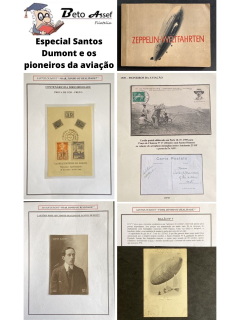 66º  Leilão Beto Assef de Filatelia: Especial Santos Dumont e os pioneiros da aviação