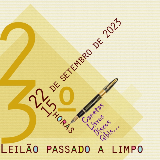 23º LEILÃO PASSADO A LIMPO - CANETAS, LIVROS, VINIL, GIBIS...