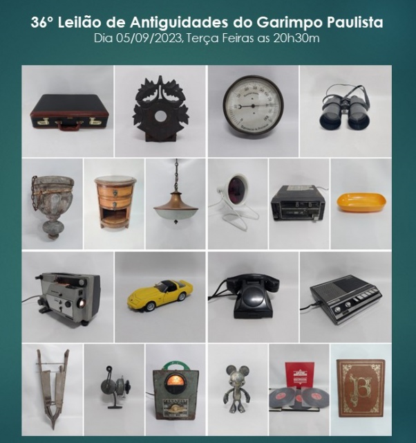 36 Leilão de Antiguidades do Garimpo Paulista