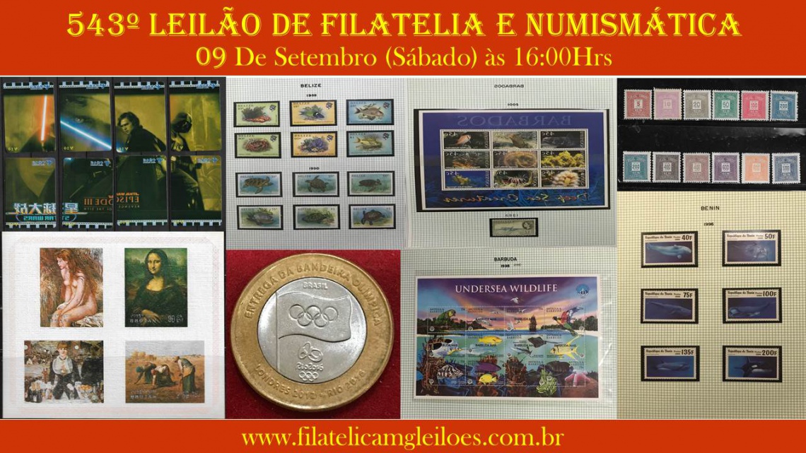 543º Leilão de Filatelia e Numismática