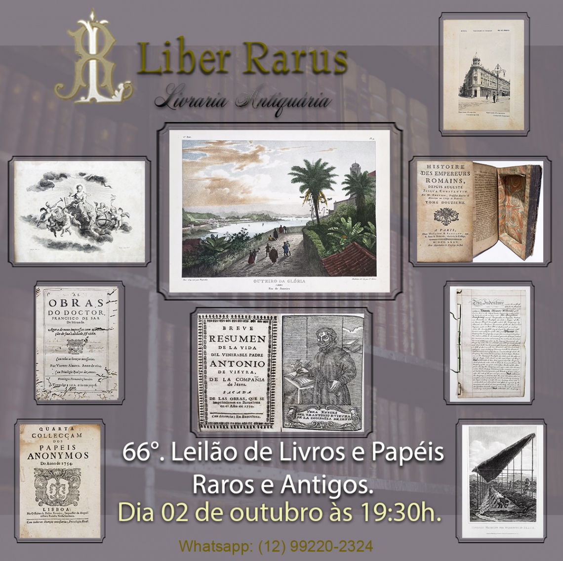 65º Leilão de Livros e Papéis Raros e Antigos - Liber Rarus