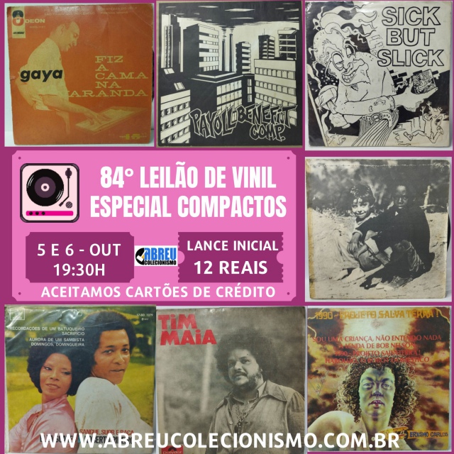 84º LEILÃO DE VINIL * ESPECIAL COMPACTOS