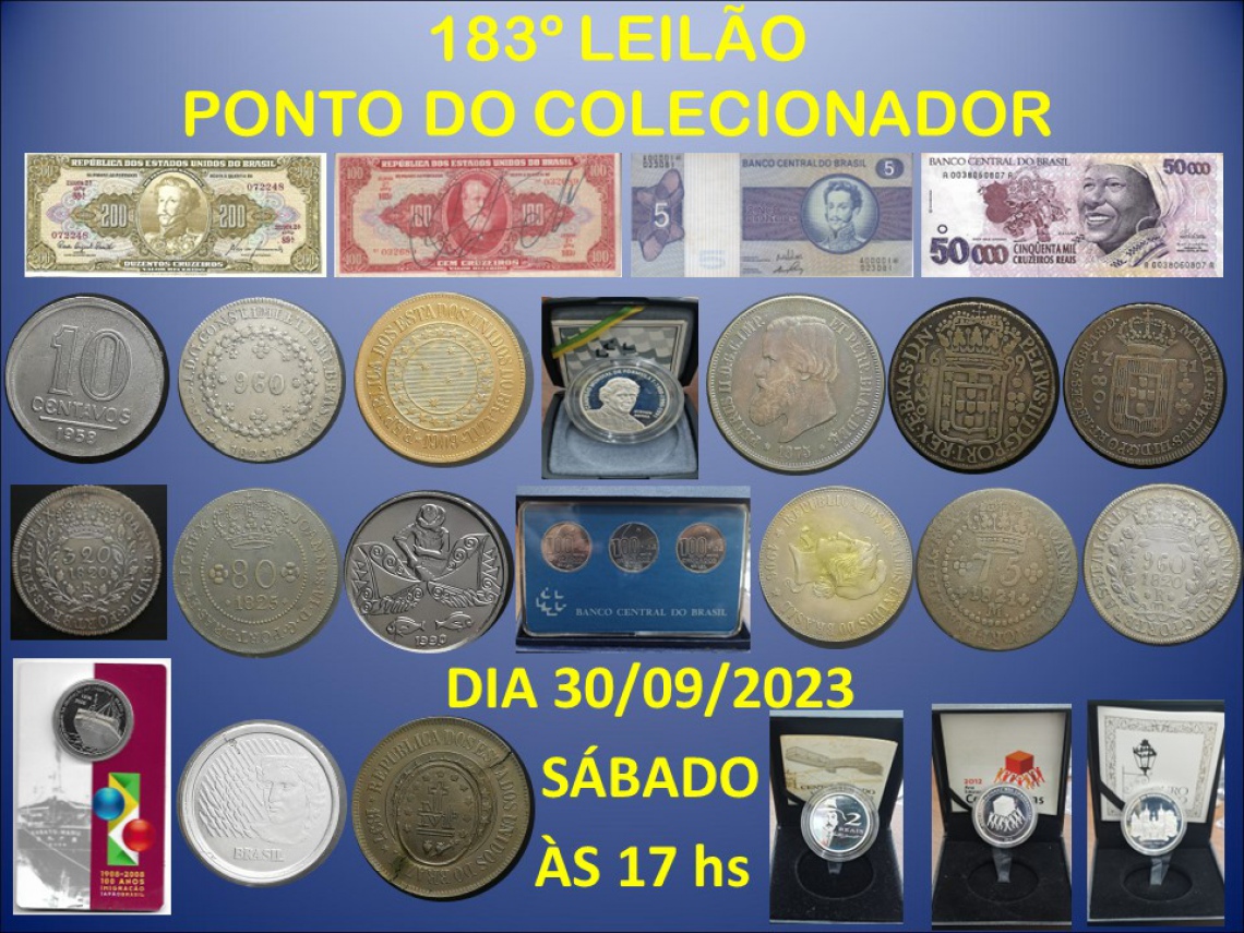 183º LEILÃO PONTO DO COLECIONADOR