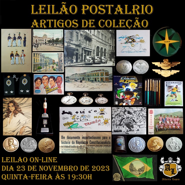 LEILÃO POSTALRIO - ARTIGOS DE COLEÇÃO, ARTE, ANTIGUIDADES E CURIOSIDADES