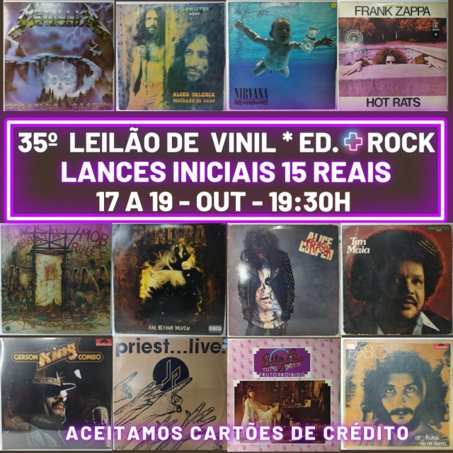 35º LEILÃO DE DISCO DE  VINIL + ROCK
