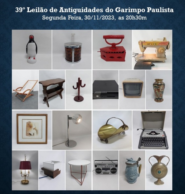 39º Leilão de Antiguidades do Garimpo Paulista