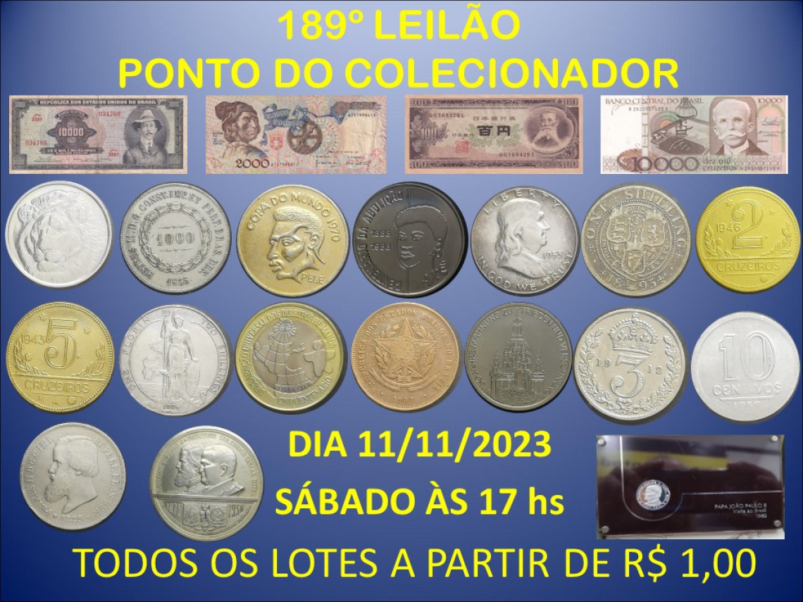 189º LEILÃO PONTO DO COLECIONADOR