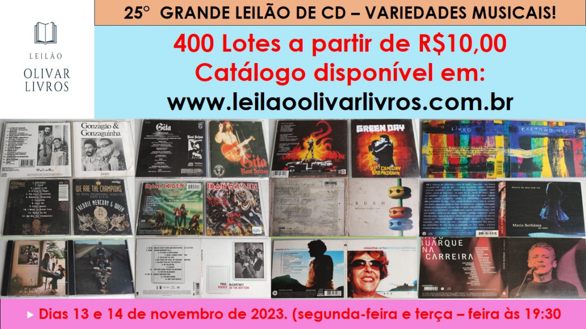 25º  GRANDE LEILÃO DE CD  VARIEDADES MUSICAIS!