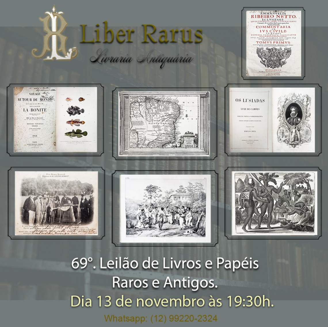 69º Leilão de Livros e Papéis Raros e Antigos - Liber Rarus