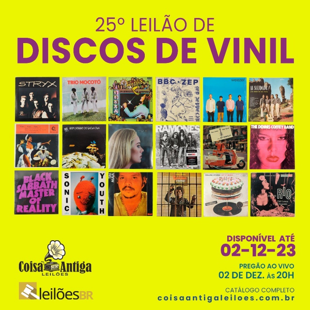 25º LEILÃO DE DISCOS DE VINIL - ROCK, POP, MPB, JAZZ - NOVOS E USADOS!