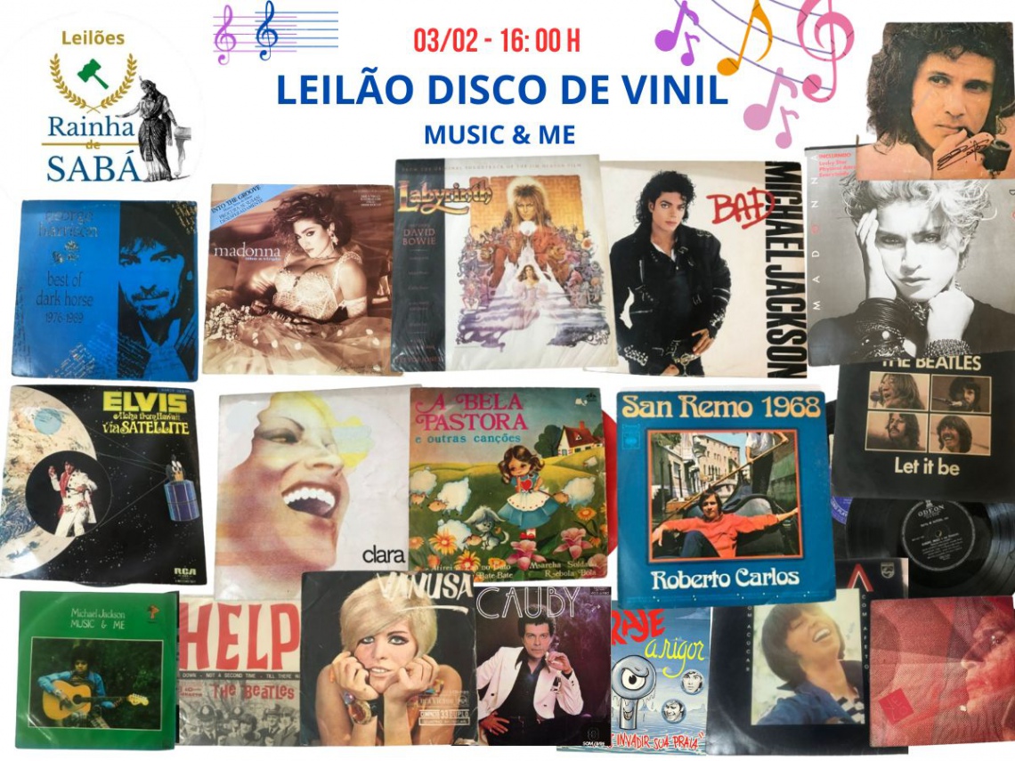 LEILÃO DISCO DE VINIL - MUSIC & ME