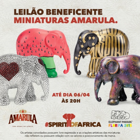 Amarula Elephant Parade - Miniaturas - (Beneficente)
