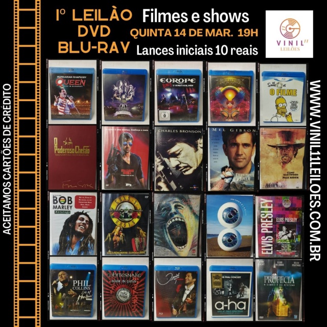 1ºLEILÃO DE BLU-RAY E DVD.