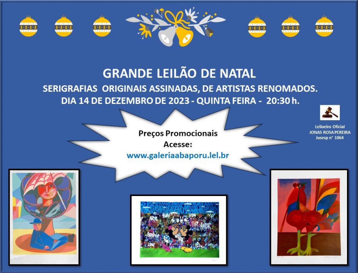 110º LEILÃO DA ABAPORU BRAZILIANS ART GALLERY