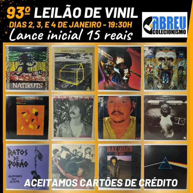 93º LEILÃO DE DISCO DE VINIL * PRIMEIRO LEILÃO DO ANO