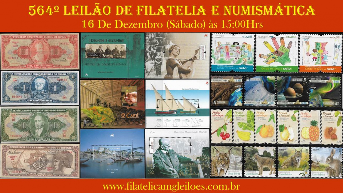 564º Leilão de Filatelia e Numismática