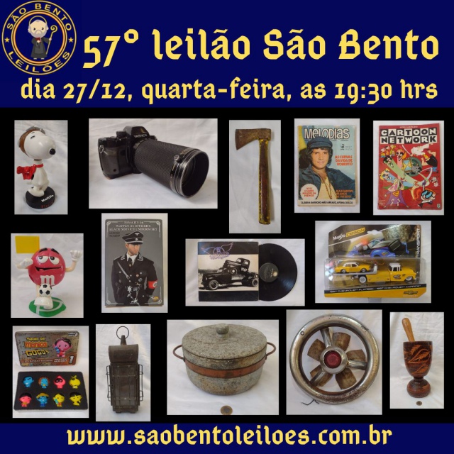 57º leilão São Bento de brinquedos, lps, antiguidades e colecionismo