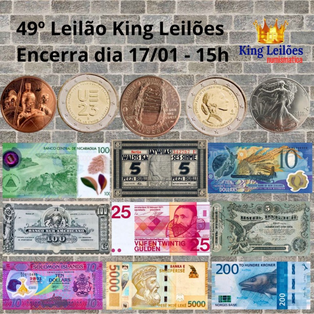 49º LEILÃO KING LEILÕES DE NUMISMÁTICA, MULTICOLECIONISMO E ANTIGUIDADE