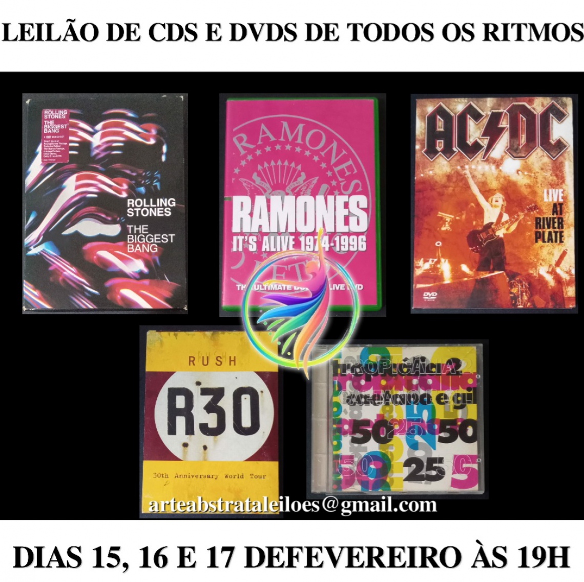 LEILÃO DE CDS E DVDS DE TODOS OS RITMOS