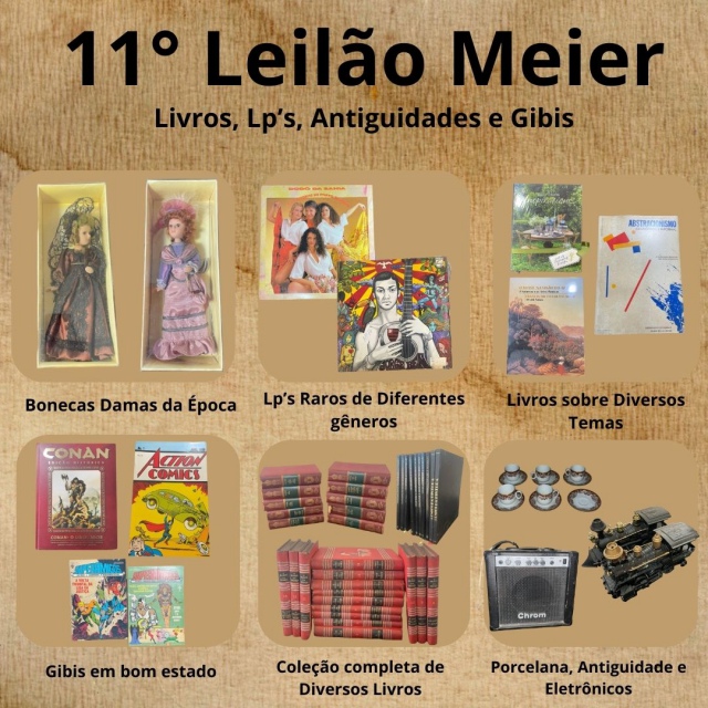 11 Leilão Meier - Livros, Lps, Gibis e Antiguidades