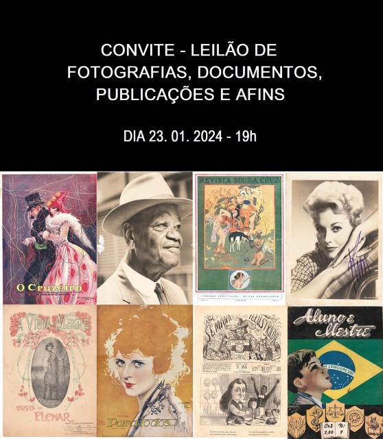 LEILÃO DE FOTOGRAFIAS - DOCUMENTOS - PUBLICAÇÕES E AFINS - JANEIRO DE 2024