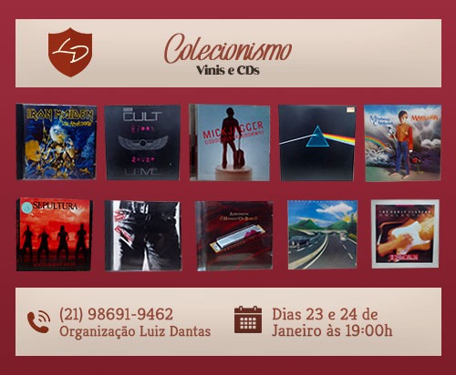 Leilão LD Colecionismo, Vinis, Cds e DVDs