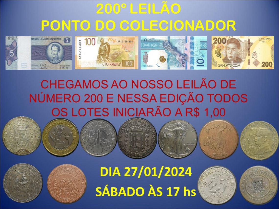 200º LEILÃO PONTO DO COLECIONADOR