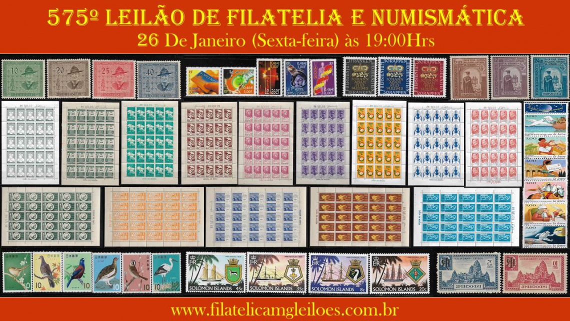 575 º Leilão de Filatelia e Numismática