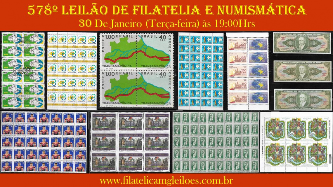 578 º Leilão de Filatelia e Numismática