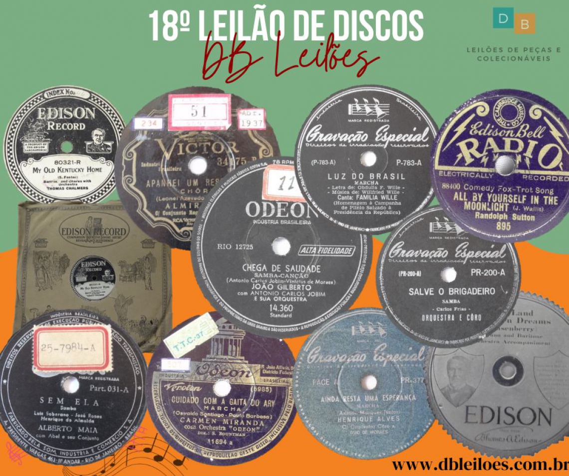 18º Leilão DB Leilões de Discos de Vinil LP e 78 RPM