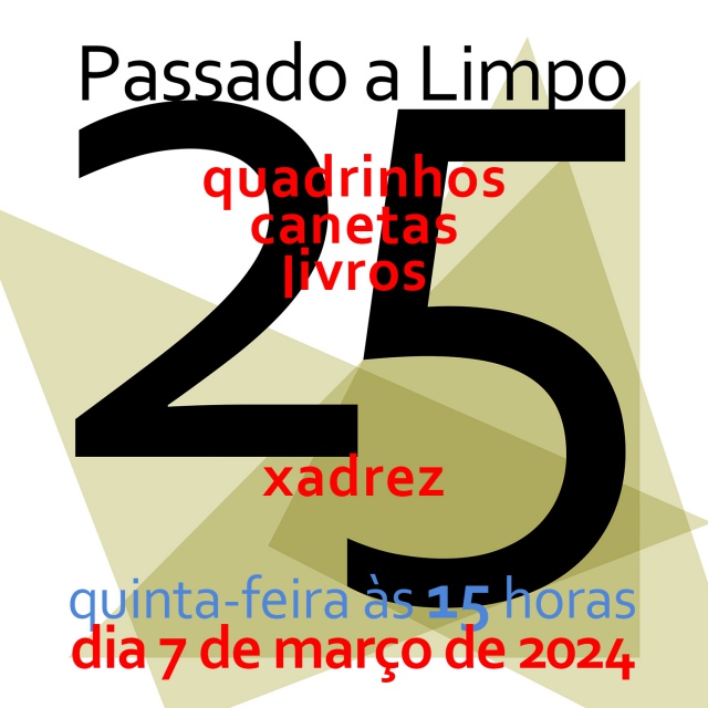 LEILÃO PASSADO A LIMPO 25 - QUADRINHOS, CANETAS, LIVROS, XADREZ