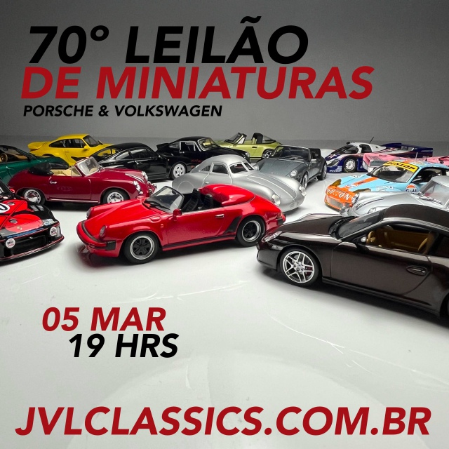 70º Leilão de Miniaturas JVL Classics - Porsche e Volkswagen