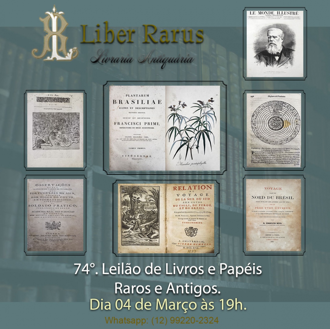 74º Leilão de Livros e Papéis Raros e Antigos - Liber Rarus