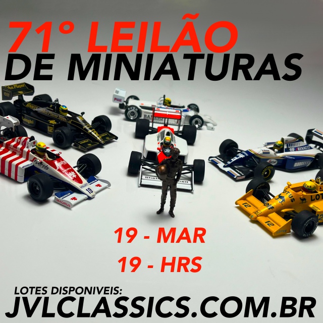 71º Leilão de Miniaturas JVL Classics - Racing Cars
