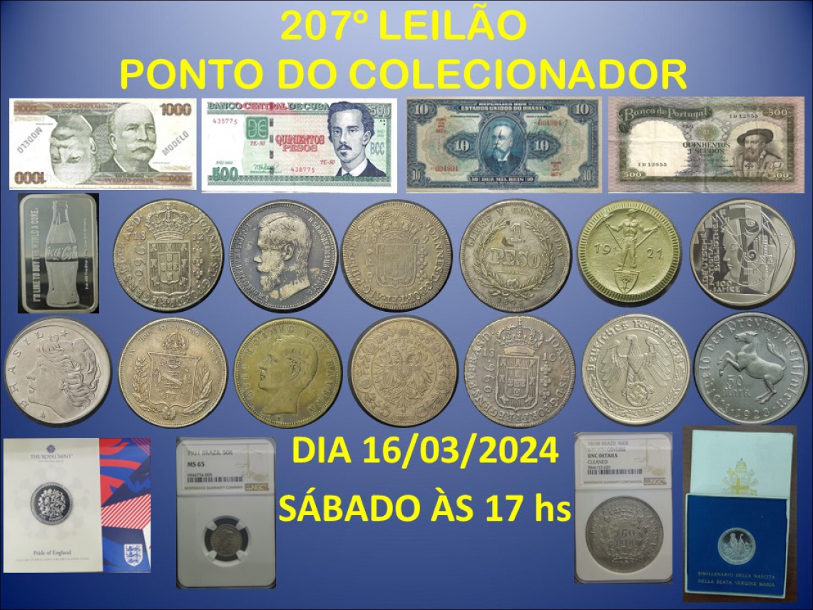 207º LEILÃO PONTO DO COLECIONADOR