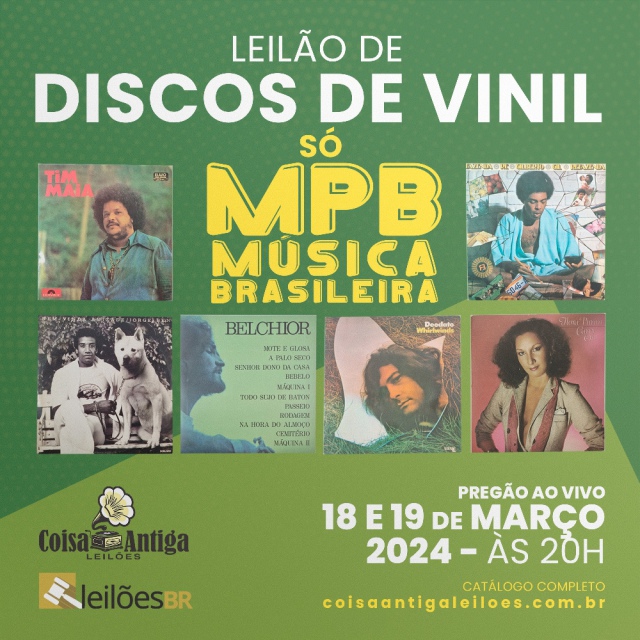 LEILÃO DE DISCOS DE VINIL - SÓ MPB - MÚSICA BRASILEIRA