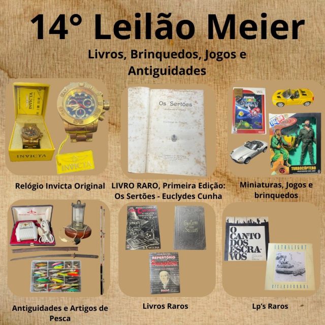 14º Leilão Meier - Livros, Brinquedos, Jogos e Antiguidades