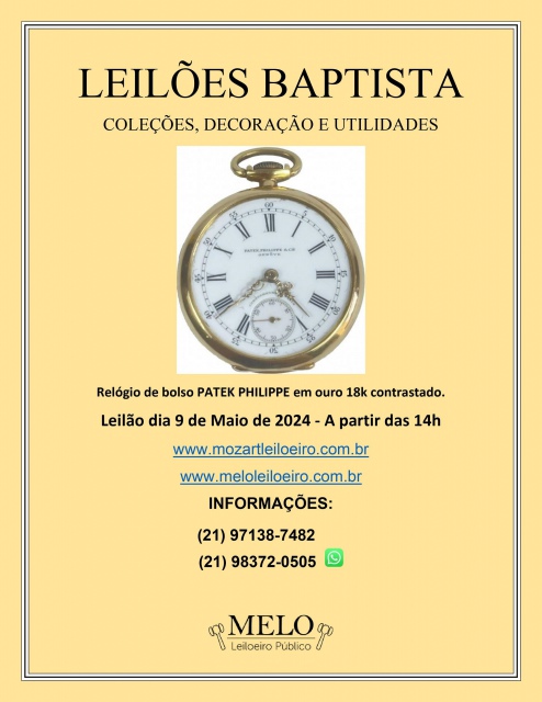 LEILÕES BAPTISTA - Coleções, Decorações e Utilidades - Maio 2024