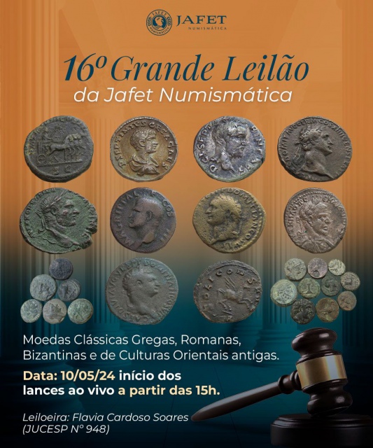 16º Grande Leilão da Jafet Numismática - Moedas Clássicas Gregas, Romanas e Bizantinas