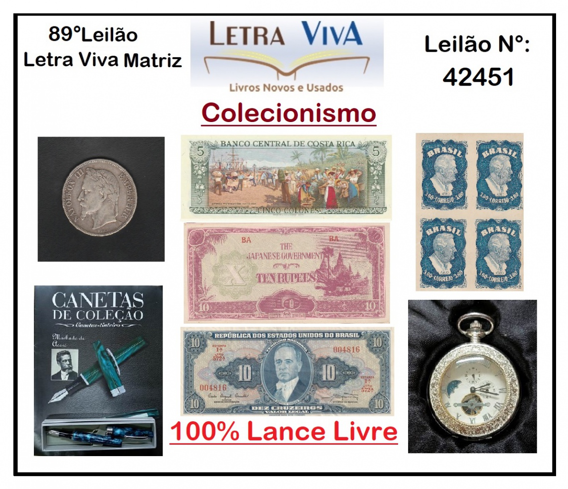 LEILÃO - 89 LEILÃO LETRA VIVA MATRIZ - COLECIONISMO