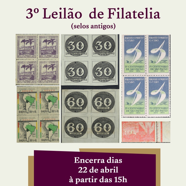 3º Leilão de Filatelia - Selos Antigos