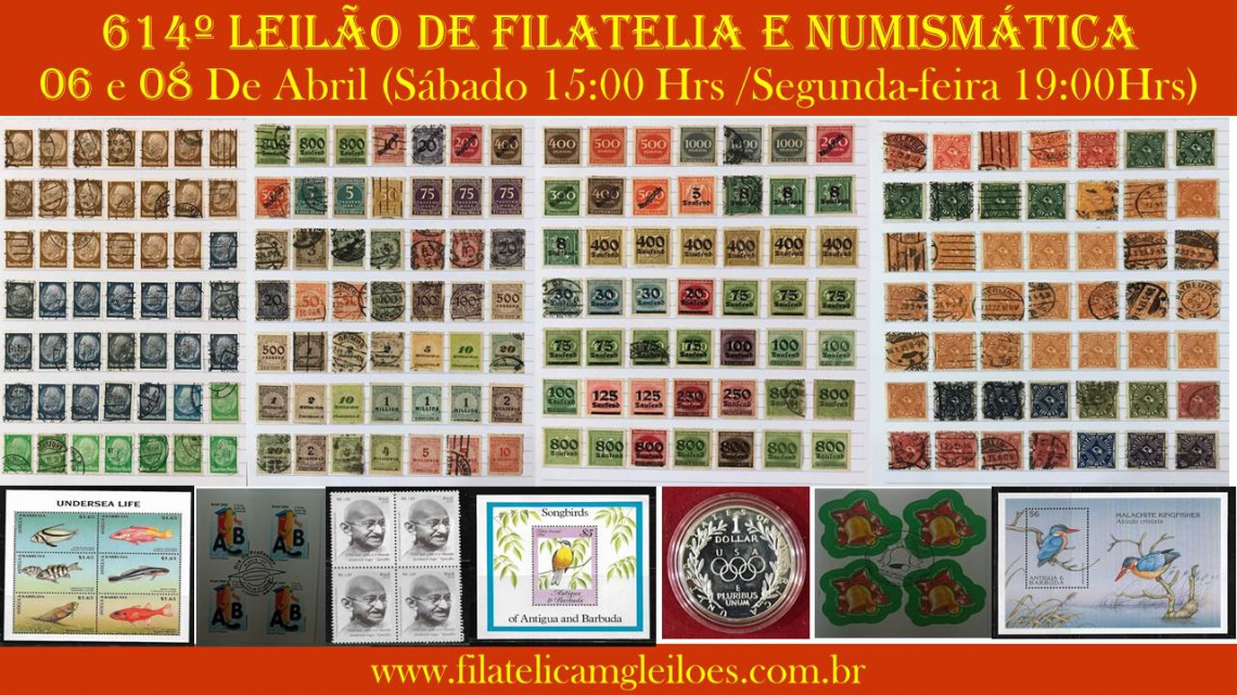 614º Leilão de Filatelia e Numismática
