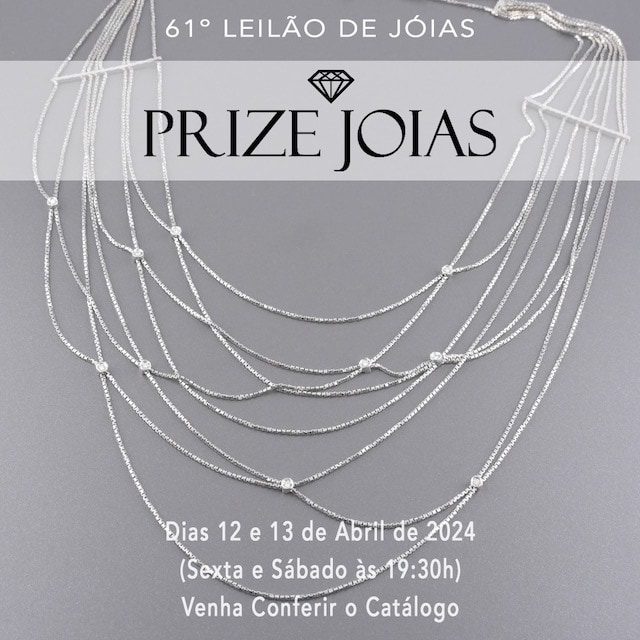 61º Leilão de Joias - Prize Joias - Dias 12 e 13 de Abril (Sexta e Sábado às 19h30)