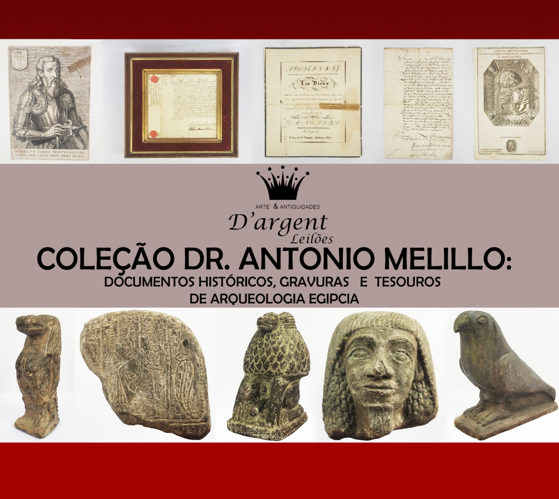 COLEÇÃO DR. ANTONIO MELILLO - DOCUMENTOS HISTÓRICOS, GRAVURAS   E  TESOUROS DE ARQUEOLOGIA EGIPCIA