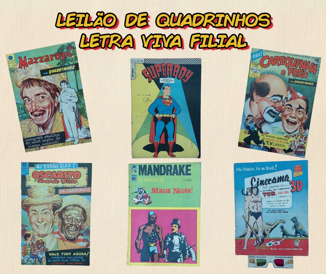 Leilão de Quadrinhos - Letra Viva Filial