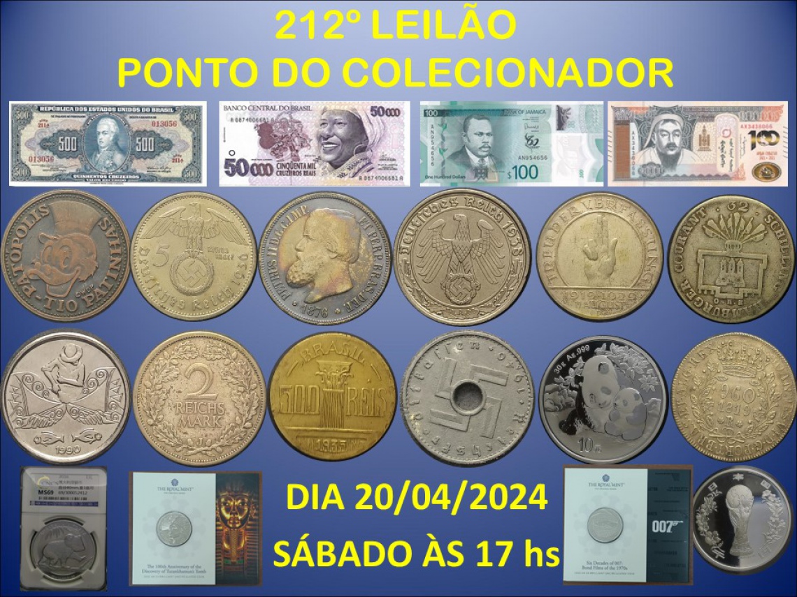 212º LEILÃO PONTO DO COLECIONADOR