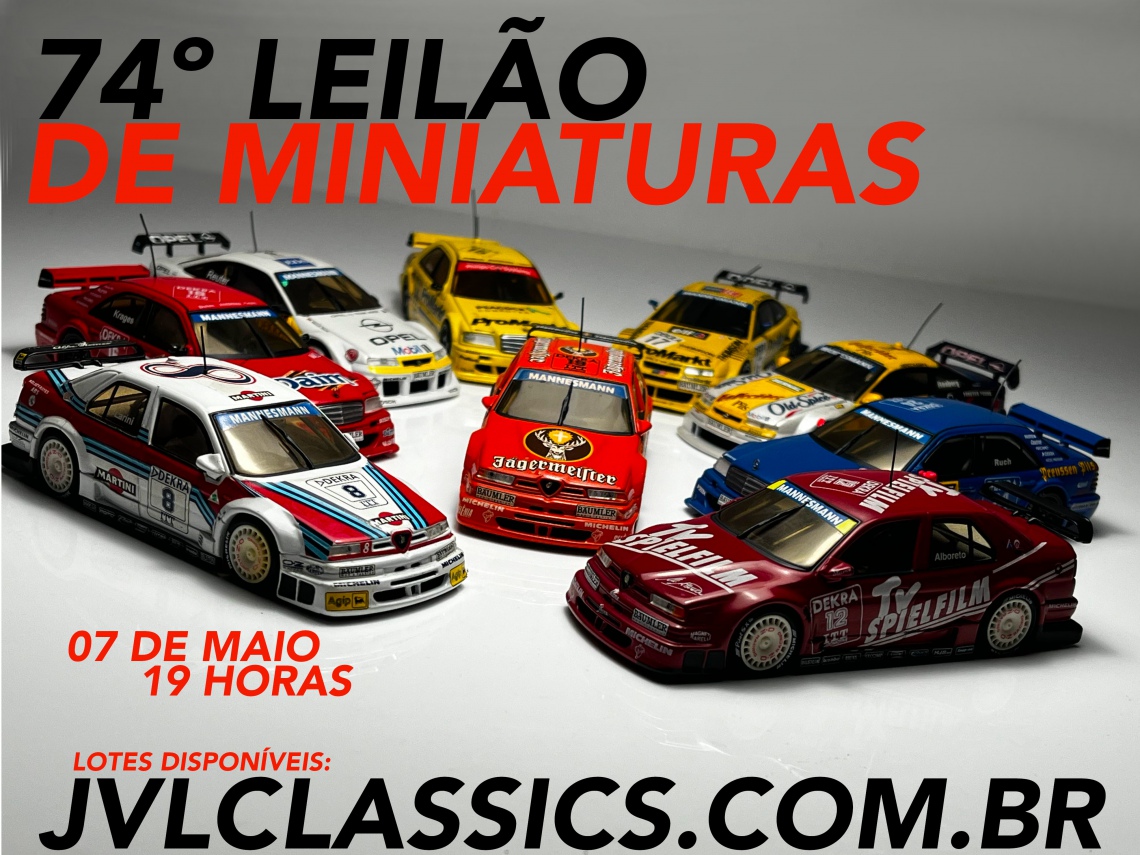 74º Leilão de Miniaturas JVL Classics - Nascar, DTM e F1.