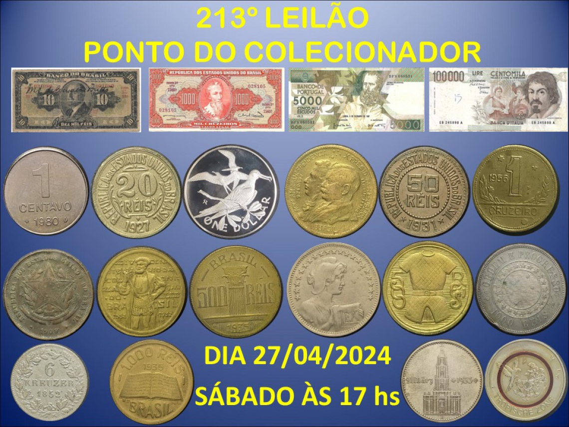 213º LEILÃO PONTO DO COLECIONADOR