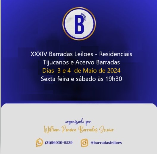XXXIV Barradas Leiloes - Residenciais Tijucanos e Acervo Barradas